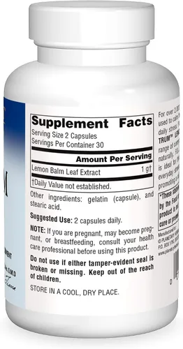 Vista 3 de Planetary Herbals Bálsamo de limón de espectro completo 500 mg, 60