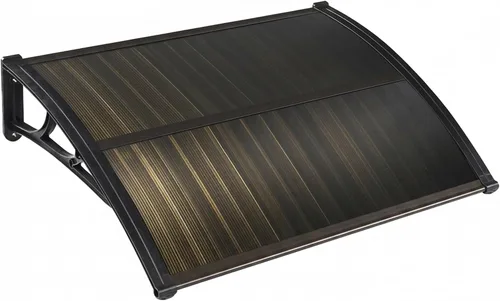 Vista 17 de Yescom - Paquete de 2 toldos de policarbonato para ventana de puerta de 40 x 40 pulgadas Tablero blanco y soporte negro
