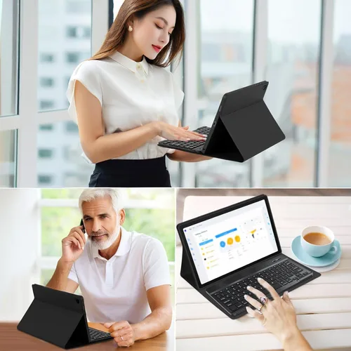 Vista 7 de MORECOO Funda para Samsung Galaxy Tab A9 Plus con teclado de 11 pulgadas 2023 (SM-X210/X216/X218), funda para tableta A9 Plus con teclado
