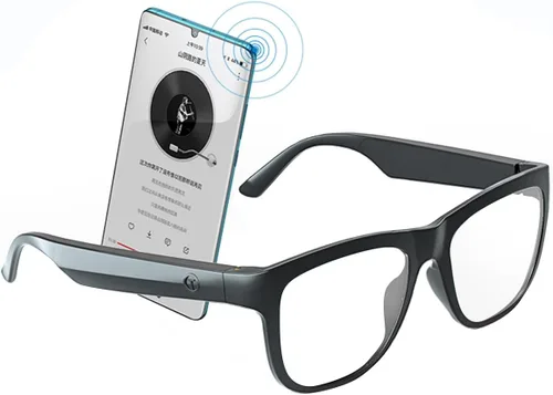 Vista 11 de GS01 Smart Bluetooth Gafas de sol, gafas de sol de audio con altavoz, lente polarizada UV400, música abierta del oído, control táctil