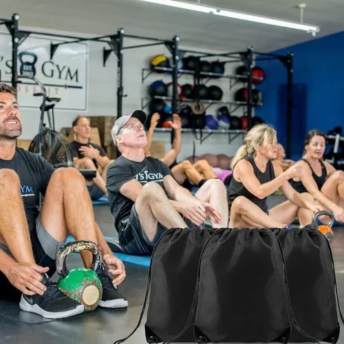 Vista 7 de BeeGreen Bolsas con cordón a granel 2024405060100 bolsas de cincha para hacer ejercicio, gimnasio, equipo deportivo para hombres, mujeres y niños