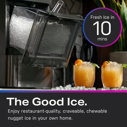 Vista 8 de GE Profile Opal 2.0 Máquina de hielo de pepitas de encimera Máquina de hielo con conectividad WiFi Esenciales de cocina inteligentes