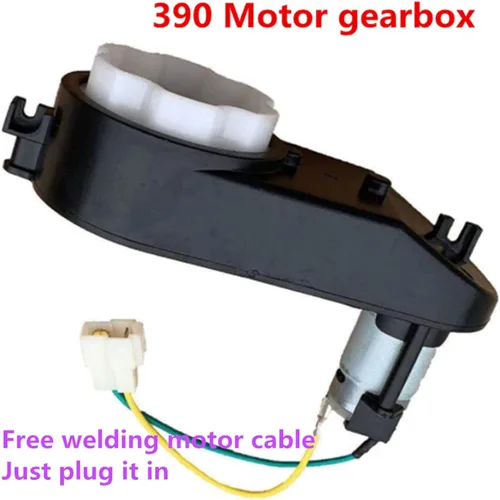 Vista 5 de Caja de cambios 12V390 20000RPM con motor de CC, motor RS390 de 12 V con caja de engranajes para niños, accesorios de paseo eléctrico para niños