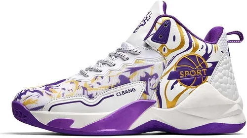 Vista 2 de NCNDB Zapatos de baloncesto unisex antideslizantes para correr, zapatos deportivos de baloncesto profesionales, zapatos de moda para hombres
