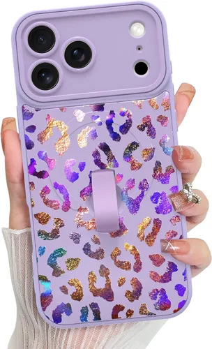 Vista 121 de KANGHAR Compatible con iPhone 17 Pro Case Spot Pattern - Negro Mancha rosada negra