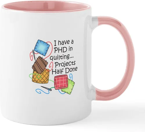Vista 21 de CafePress Knitting Phd (Projects Half D Mug 11 oz (11.0 fl oz) Taza de café de cerámica