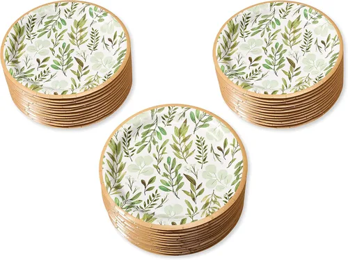 Vista 2 de American Greetings Suministros para fiesta de boda o despedida de soltera, platos de postre (36 unidades)