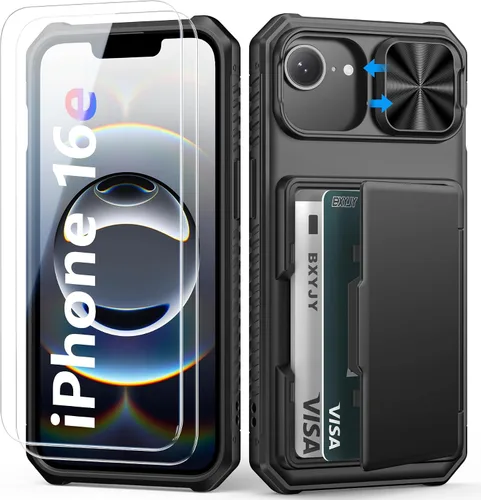 Vista 27 de BXYJY Funda tipo cartera para iPhone 15 Pro, tarjetero (4-5 tarjetas)