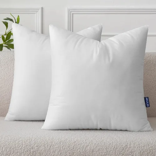 Vista 10 de MIULEE Relleno de almohada de 12 x 12 pulgadas, rellenos de almohada decorativos cuadrados, formas de almohada esponjosas de primera calidad