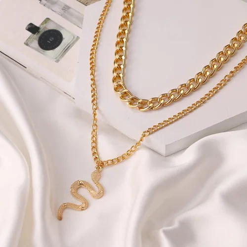 Vista 5 de Collar de pulsera de serpiente para mujer, pulsera de serpiente flexible, gargantilla de serpiente para fiesta de Hollween, accesorios de disfraces