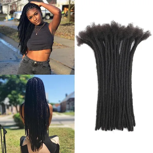 Vista 18 de Extensiones de cabello humano 100 % real, hechas a mano, permanentes, para mujeres y hombres, 30 hebras de 2 pulgadas de grosor, extensiones