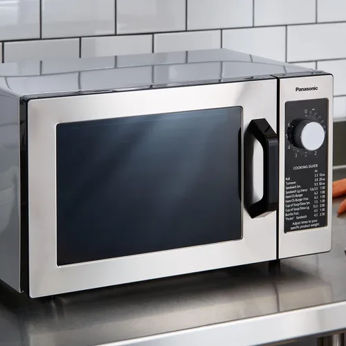Vista 7 de Panasonic NE-1025F - Horno de microondas comercial y compacto para encimera de servicio ligero con temporizador electrónico de botón selector