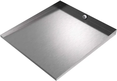 Vista 6 de Bandeja de lavadora de carga frontal de 32 x 30 pulgadas con drenaje (acero galvanizado) - Fabricado en Estados Unidos