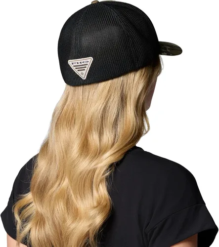 Vista 6 de Columbia Gorra unisex de malla de camuflaje PHG Signo Mossy Oak Bottomland/Negro/Phg
