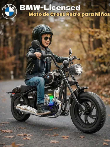 Vista 3 de ANPABO Motocicleta eléctrica para niños de 24 V con licencia BMW para niños Negro