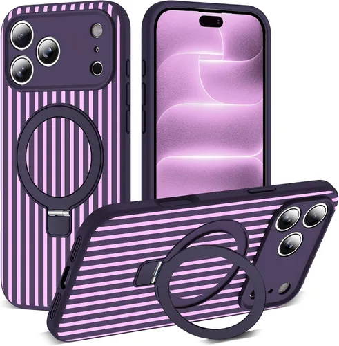 Vista 46 de SKYLMW Funda diseñada para iPhone 11 con soporte magnético invisible Compatible con Mag-Safe, a prueba de caídas de grado militar, a prueba de Negro