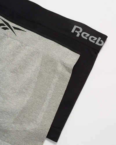 Vista 2 de Reebok Ropa interior para mujer pantalones cortos sin costuras de longitud media paquete de 2