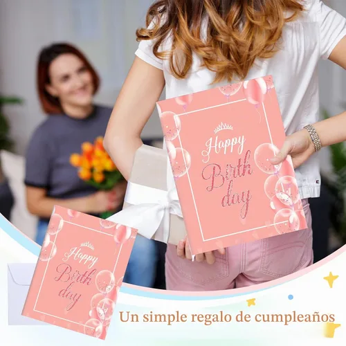 Vista 5 de Leitee 4 Piezas Tarjetas de Cumpleaños Jumbo Feliz Cumpleaños Tarjetas de Cumpleaños Grandes con Sobre 17 x 12'' Tamaño Extra Grande Tarjetas