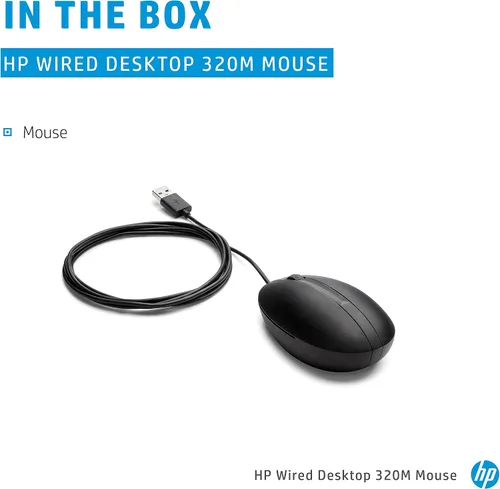 Vista 4 de HP Ratón de escritorio con cable de 320M