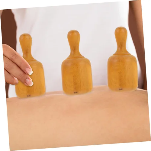 Vista 8 de DOITOOL Copa de Madera Copa de Vacío Copa de Vacío Tradicional Copa de Masaje Ventosas Chino Kit de Acupuntura Terapia Linfática Drenaje Masaje