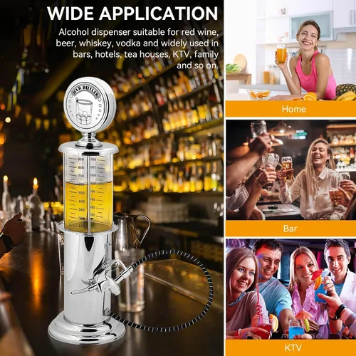 Vista 7 de Mini dispensador de alcohol de 1000 cc, dispensador de cerveza de una sola pistola, bomba de fiesta de barril para jugo de cerveza, bomba de picnic