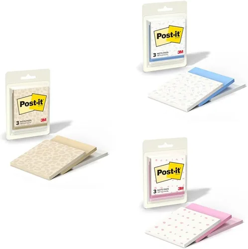 Vista 8 de Post-it Patrones pulidos, 3 x 3 pulgadas, 3 blocs de notas adhesivas