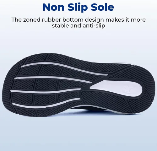 Vista 6 de Zapatos para caminar con puntera ancha para hombre, zapatos ortopédicos para fascitis plantar, alivio del dolor de rodilla y tobillo, comodidad