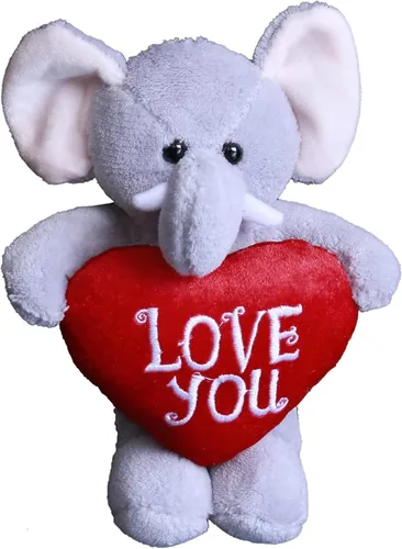 Vista 10 de Adorable animal de peluche de San Valentín de 8 pulgadas con corazón para seres queridos, animal abrazable de primera calidad (Panda con corazón)
