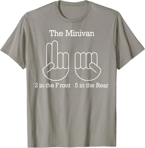 Vista 27 de The Minivan 2 In The Front 5 In The Rear Camiseta, Negro