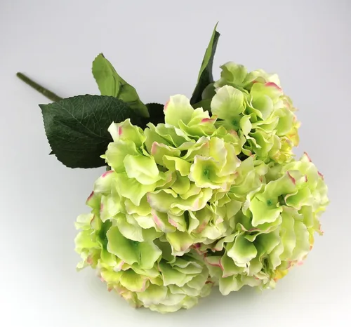 Vista 2 de Hortensia artificial Flor de seda 5 cabezas grandes ramo decoración del hogar