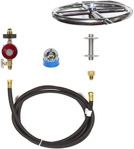 Vista 12 de Kit completo LP básico para parrillada con quemador de acero inoxidable 316