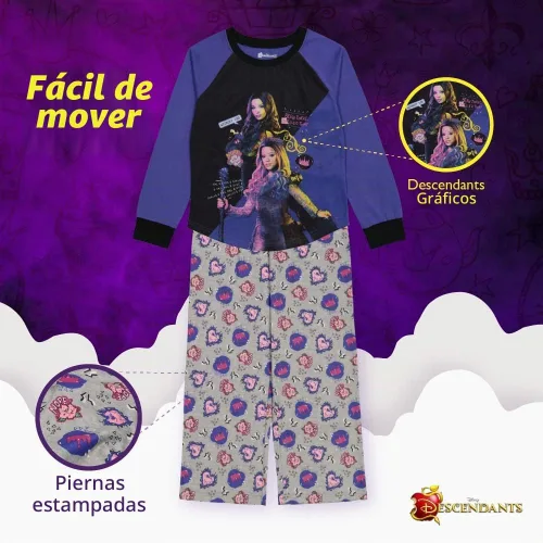 Vista 4 de Disney Girls' 2-Piece Loose-fit Martching Pajama Set, Princess Pajamas, Soft & Cute for Kids He estado allí deletreado que