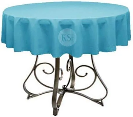 Vista 33 de Mantel redondo de poliéster de 72 pulgadas, disponible en más de 45 colores, ideal para restaurantes y superposiciones versátiles de eventos, elige