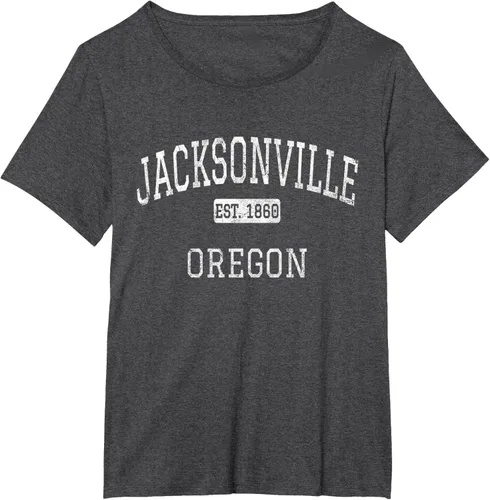 Vista 23 de Jacksonville Oregon OR - Camiseta vintage, Negro