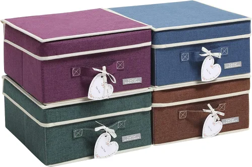 Vista 8 de YueYue - Cajas de almacenamiento de tela, Paquete de 4 piezas, paquete de 4 2