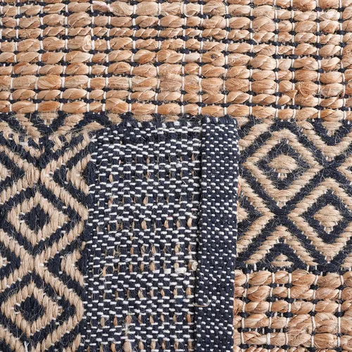 Vista 4 de SAFAVIEH Natural Fiber Collection NFB653Z - Alfombra de pasillo, 2 pies 3 pulgadas x 8 pies, color negro y natural, hecha a mano, estilo bohemio
