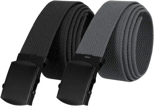Vista 15 de Cinturón militar de lona Cinturón de tela Cinturón sin cuero Cinturón de talla única, 1-1/2 "(38 mm) de ancho