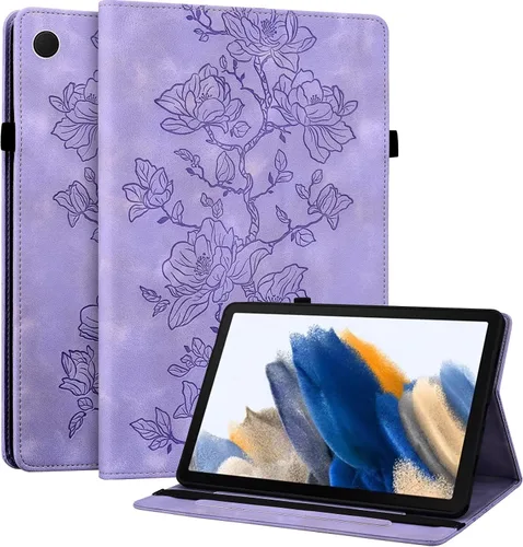 Vista 8 de Funda para Samsung Galaxy Tab S5e 10.5 2019 Modelo SM-T720/T725/T727, funda delgada de piel sintética con soporte multiángulo y soporte
