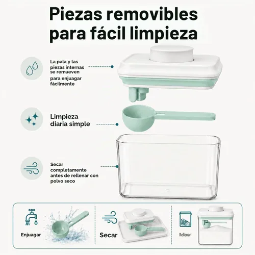 Vista 5 de POP Spice - Recipientes herméticos pequeños para hornear, 2 tazas (0.5 cuartos de galón / 16.9 fl oz), recipiente transparente 1/2 cucharada