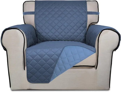 Vista 197 de PureFit - Funda de sofá acolchada reversible, protector de muebles impermeable, funda de sofá lavable con espuma antideslizante y correas elásticas