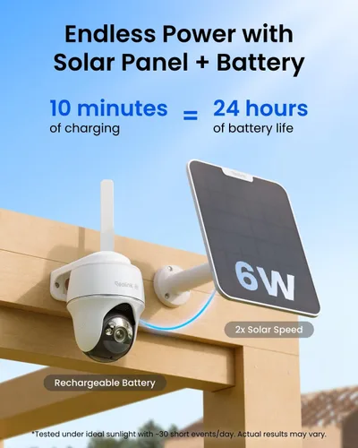 Vista 6 de REOLINK Cámaras de seguridad solares 4K al aire libre, cámara celular 4G