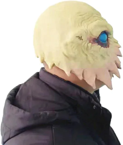 Vista 3 de Máscaras de alienígena de Halloween para adultos, baile de máscaras, festival de música, cosplay, actuación de baile, carnaval, fiesta de baile