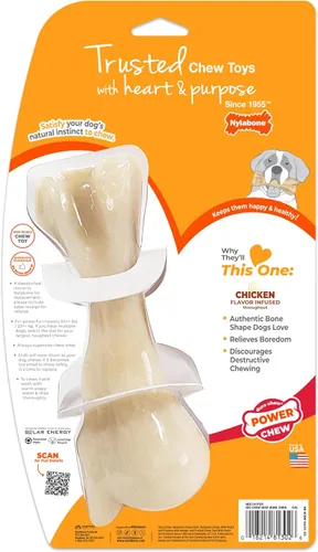 Vista 9 de Nylabone Big Chew Knuckle Bone Power - Juguete masticable para perros grandes, juguetes duraderos para masticadores agresivos, juguetes masticables