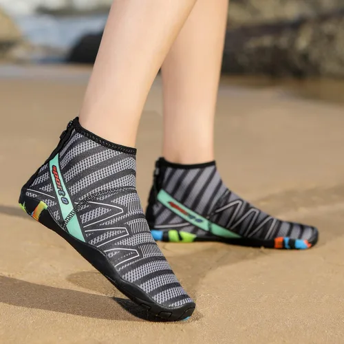 Vista 8 de Padgene Zapatos de agua de piel descalza, calcetines para hombres y mujeres, zapatos deportivos acuáticos unisex para natación, yoga, playa, correr