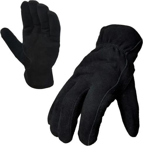 Vista 8 de SKYDEER 3M Thinsulate - Guantes térmicos de trabajo de invierno con piel de ciervo genuina resistente al viento (unisex)