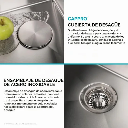 Vista 5 de Kraus Standart PRO - Fregadero de cocina de montaje inferior con tazón individual para bar de acero inoxidable, calibre 16, 10 pulgadas, KHU101-10