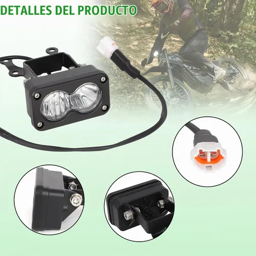 Vista 3 de motoparty - Kit de faros delanteros para Sur-Ron Segway X260, módulos de luz de foco o inundación Blanco
