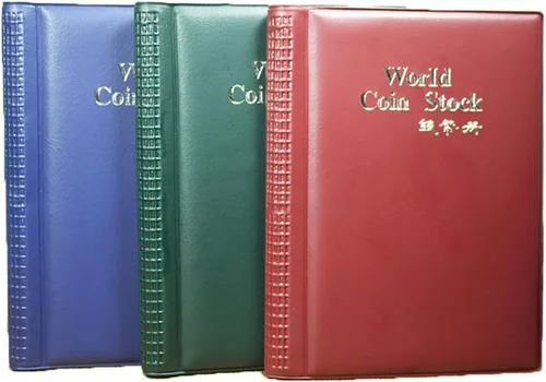 Vista 2 de Colección de 120 bolsillos para monedas, álbum de almacenamiento de monedas, libro para coleccionistas, bolsillo de centavo (negro)