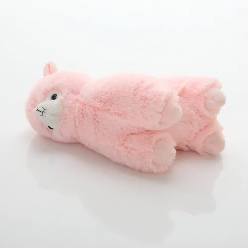 Vista 5 de Cuddly - Muñeca grande de alpaca suave, peluche de cordero de llama, 7 pulgadas, el mejor regalo de cumpleaños para niños (rosa)