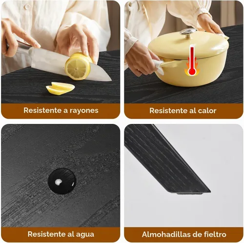 Vista 7 de Soohow Mesa redonda de cocina de comedor de madera maciza de 47.2 pulgadas para 4-6 personas con base de pedestal que se interseca